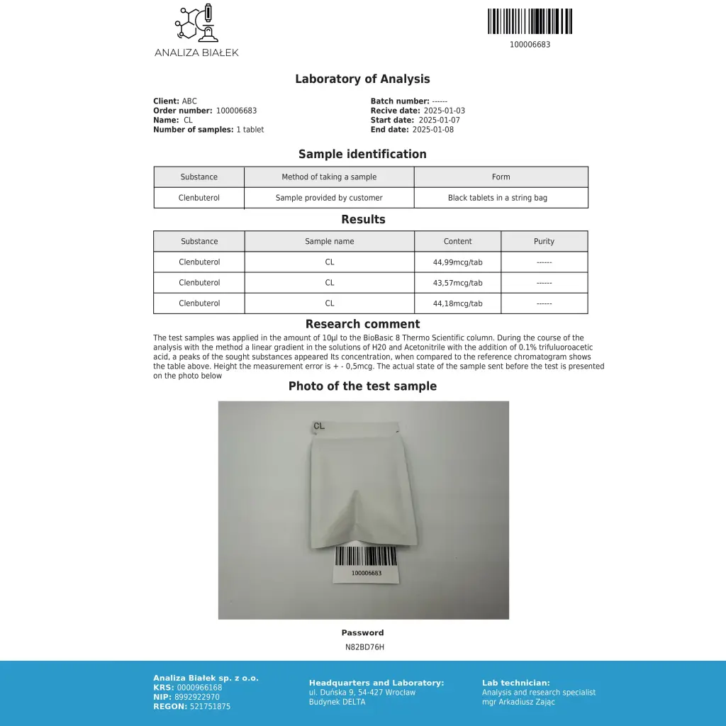Clenbuterol 40 mcg Clenbuterol 40 mcg