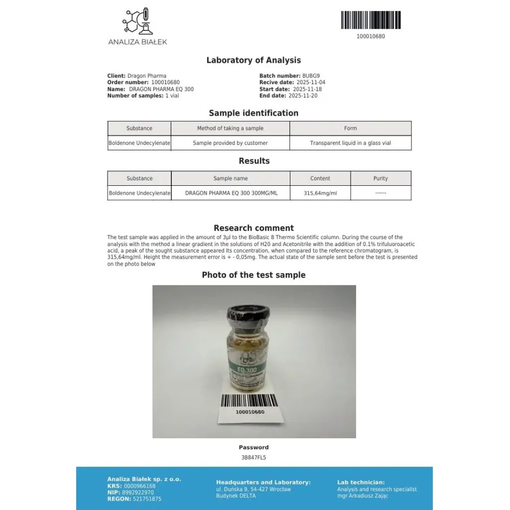 EQ 300 (Boldenone U)