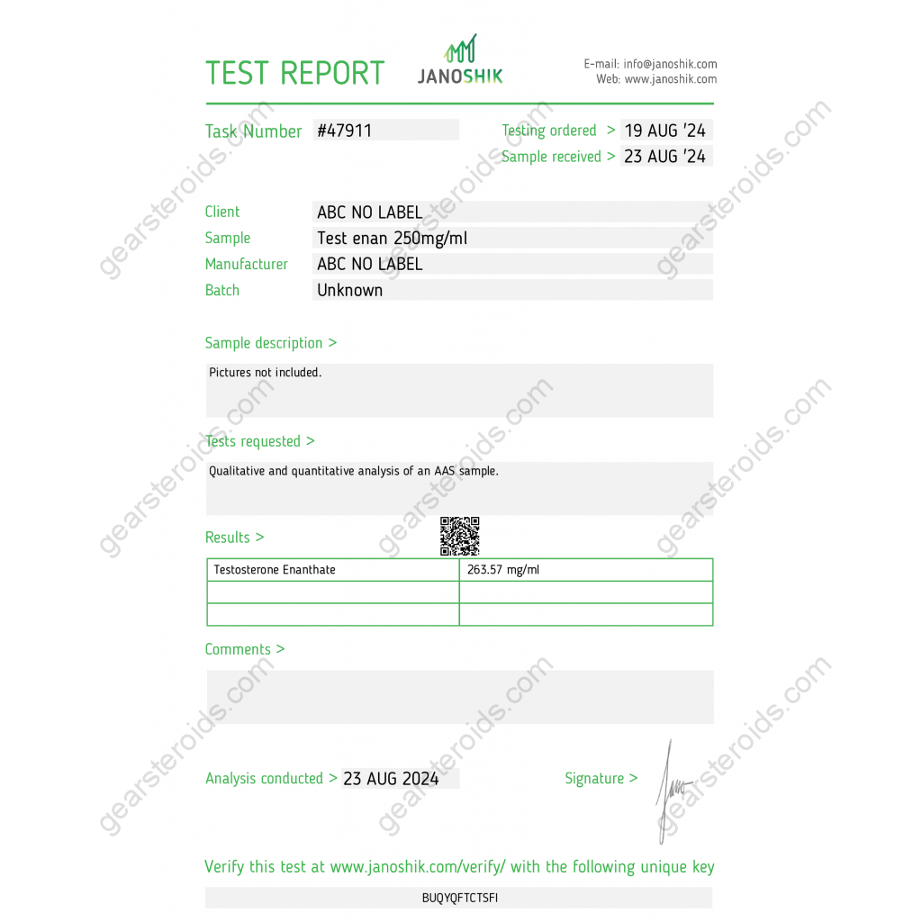 Testosterone Enanthate 250 Testosterone Enanthate 250